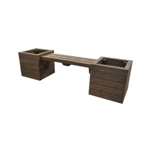 brown hickleton planter with seat